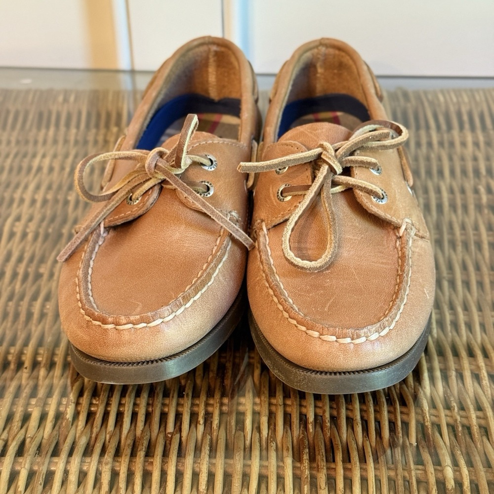 WOMENS SPERRY BOAT SHOE AO 2-EYE BROWN SHOES SIZE 7 - Picture 2 of 11